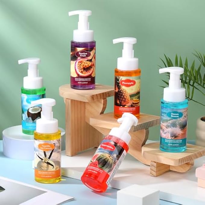 Swiffen 6 PACK SUMMER FOAMING HAND SOAP WITH PUMP CARE MOISTURIZING LIQUID SCENTED GENTLE FOAM HAND WASH EMPLOYEE THANK YOU GIFT BULK FOR KITCHEN BATHROOM FAMILY TEACHER STAFF DOCTOR 8.75 FL. OZ - Image 2